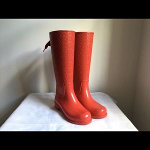 Coach Red Rain Boots